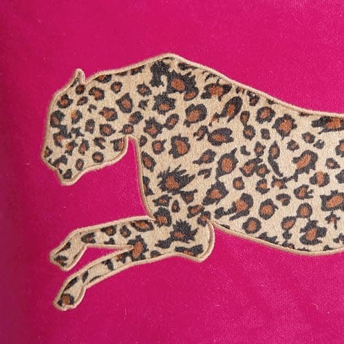 Juicy Couture Reversible Velvet Cheetah Pillow, 14" x 24" Decorative Pillow, Hot Pink thumbnail 4