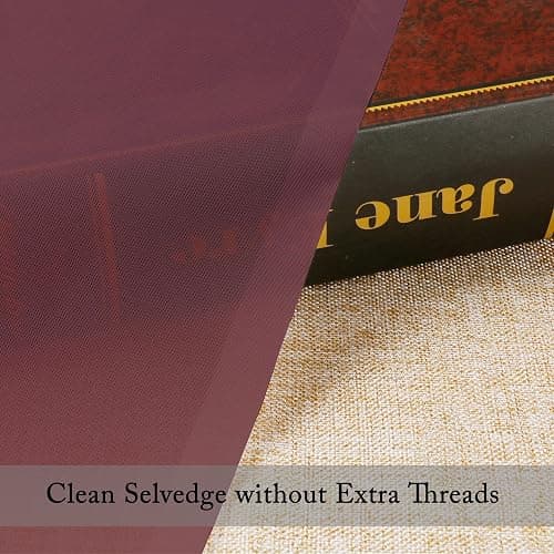 OVZME Burgundy Sheer Curtains 84 inch Length 2 Panels Set, Light Filtering Sheer Privacy Curtain Drapes, Rod Pocket Window Treatments Voile Curtains for Living Room Bedroom, 42" W x 84" L thumbnail 5