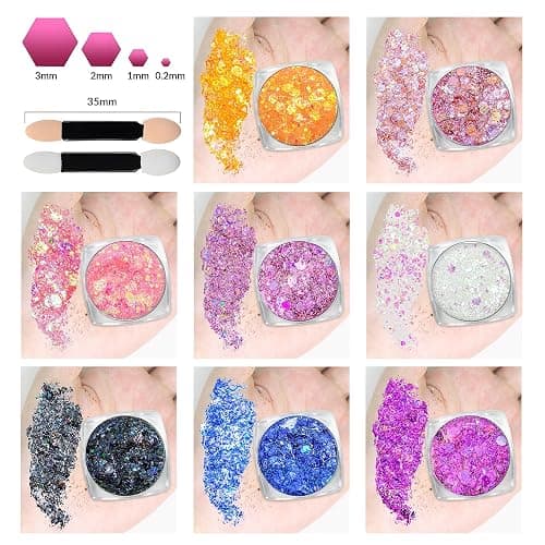 Body Glitter Face Glitter Makeup Festival Glitter, 20 Colors Face and Body Glitter Gel, Hair Glitter Gel, Body Makeup thumbnail 4
