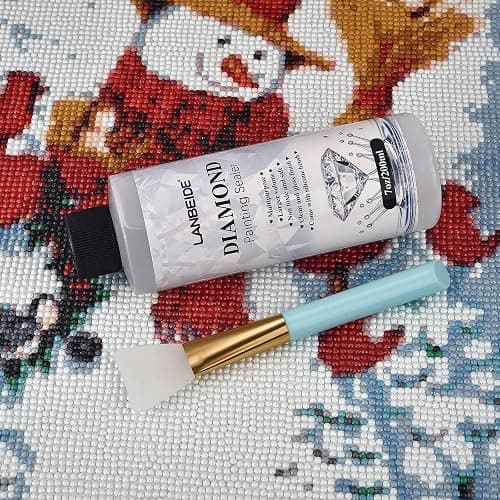 LANBEIDE 200ML Diamond Painting Sealer with Silicone Brush, Updated 5D Diamond Painting Glue Sealer Permanent Hold & Shine Effect Conserver for Diamond Painting and Jigsaw Puzzles (7 OZ) thumbnail 8