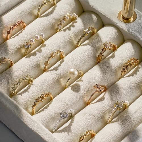 bussdis 3 Tier Bracelet Holder Display - Detachable T Bar Beige Velvet Bracelet Holder, Jewelry Holder Organizer for Bracelet, Necklace, Earrings, Rings thumbnail 4
