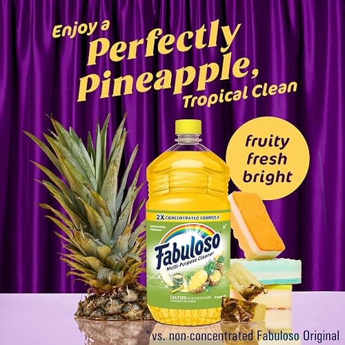 Fabuloso Multi-Purpose Cleaner, 2X Concentrated Formula, Floor Cleaner, Pineapple Scent, 56 fl oz thumbnail 4