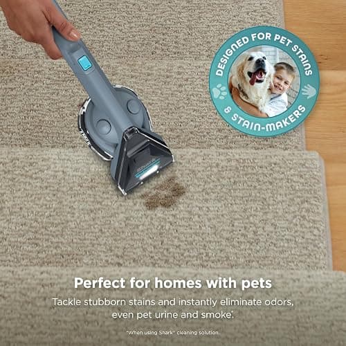 Shark StainStriker Portable Carpet Upholstery & Area Rug Cleaner, Bonus XL Tool & Full-Size Cleaning Solution, Stain & Odor Remover, Perfect for Car Interiors, 4 Cleaning Tools, Nordic Blue, PX202BRN thumbnail 6