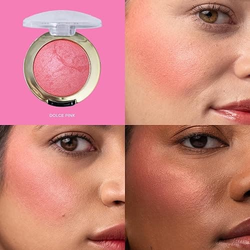 Milani Baked Blush, Makeup Powder Blush for Cheeks - Dolce Pink | Radiant, Multidimensional Color Infused With Skin-Loving Ingredients. Long-Lasting, Buildable Baked Blushes Made In Italy. thumbnail 3