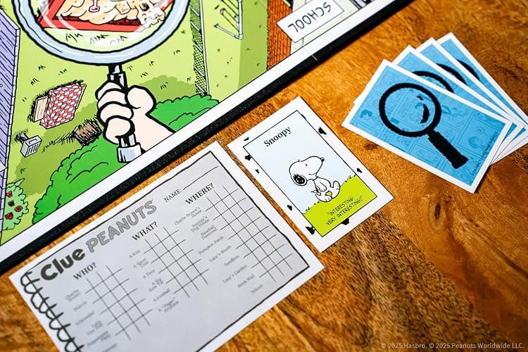 CLUE: Peanuts Board Game, Solve The Mystery of Linus's Missing Blanket with Charlie Brown, Snoopy, & Friends, Explore Iconic Locations Like Lucy’s Booth & Charlie’s House, Officially Licensed Game thumbnail 10