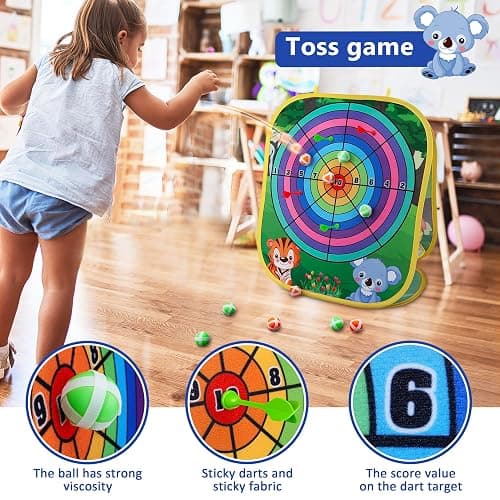 Animal Bean Bag Toss Game Toy Outdoor Toss Game, Family Party Party Supplies for Kids, Gift for Boys Birthday or Christmas for Toddlers Ages 3 4 5 6 Year Old thumbnail 6