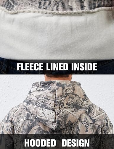 Anoumcy Men's Camo Hoodies Oversized Fleece Pullover Hooded Sweatshirt Vintage Mens Hoodies Pullover Sweatshirts With Pockets thumbnail 5