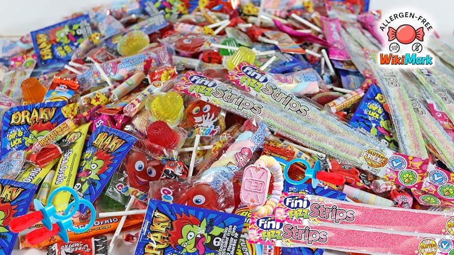 Mega Box 110 friandises remplies de pinata sans allergène, friandises et bonbons – Parfait pour les anniversaires, fêtes, Noël, Halloween. Sans gluten et sans lait. Comprend des langues de fraise. thumbnail 6