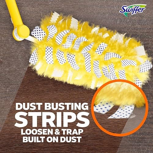 Swiffer Duster Kit with 3 ft Extendable Handle, Heavy Duty Dusting Starter Kit with 3 Refills, for Ceiling Fans, Vents and Hard to Reach Places thumbnail 7