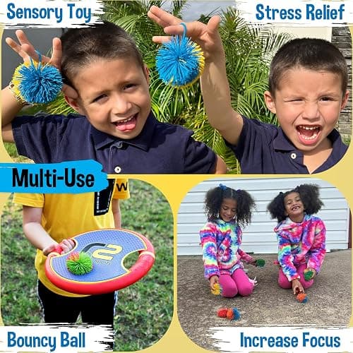 Stringy Balls & Sensory Toys 8 Pack - Valentines Day Gifts for Kids Ages 3 4 5 6 7 8 + Year Old Easter Basket Stuffers - Best Toddler Valentines Day Gifts for Boys & Girls - Monkey Balls Fidget Toys thumbnail 5