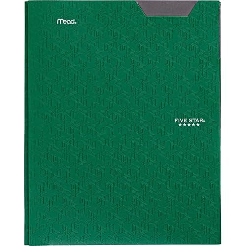 Five Star 2-Pocket Folder, Plastic Folder with Stay-Put Tabs and Prong Fasteners, Holds 8-1/2" x 11" Paper, Forest Green (72111) thumbnail 9