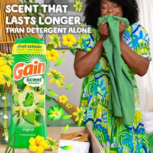 Gain In-Wash Laundry Scent Booster Beads Long-Lasting Fresh Scent Beads All Day Freshness and Odor Protection, Original Scent, 24 oz (Packaging May Vary) thumbnail 4