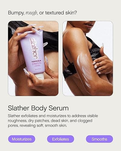Topicals Slather Exfoliating Body Serum - With Retinol, Squalane, Urea and AHAs for Bumpy, Rough or Textured Skin - AHA Exfoliating Serum for Body (5 Fl Oz) thumbnail 3