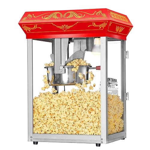 Great Northern Popcorn Company Good Time Popcorn Machine - 3-Gallon Popper with Steel Kettle, Old Maids Drawer, Warming Tray, and Scoop for Home by Great Northern Popcorn (Red) thumbnail 8