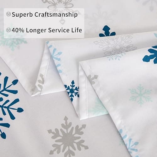 Blue snowflake bedsheet set  thumbnail 5
