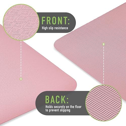 Tylmex Yogamatte TPE rutschfest 6mm | Umweltfreundliche Fitnessmatte für Yoga, Pilates & Workout | Trainingsmatte 183x61cm mit Tragegurt & Online-Übungsanleitung thumbnail 3