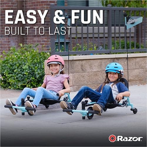 Crazy Cart Shuffle by Razor – Kid-Powered Drifting Go-Kart for Ages 4+, Crazy Cart Drift Bar Technology, Adjustable Frame with 5 Length Settings thumbnail 5