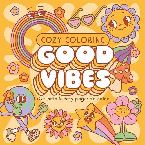 Cozy Coloring Good Vibes: 50+ Bold and Easy Perforated Pages to Color - Image 1