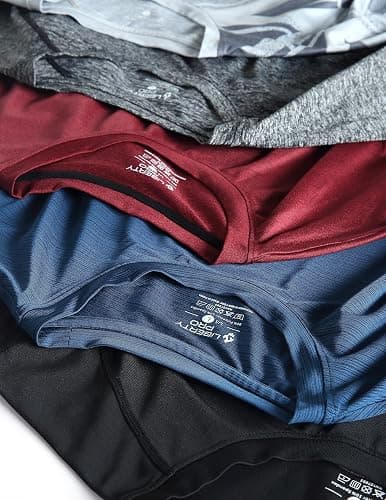 5 Pack Men’s Active Quick Dry Crew Neck T Shirts | Athletic Running Gym Workout Short Sleeve Tee Tops Bulk thumbnail 8