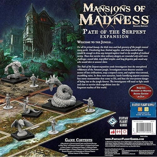 Mansions of Madness Path of The Serpent Expansion - Conquer The Perils of The Jungle and Unearth New Horrors! Ages 14+, 1-5 Players, 2-3 Hour Playtime, Made by Fantasy Flight Games thumbnail 3
