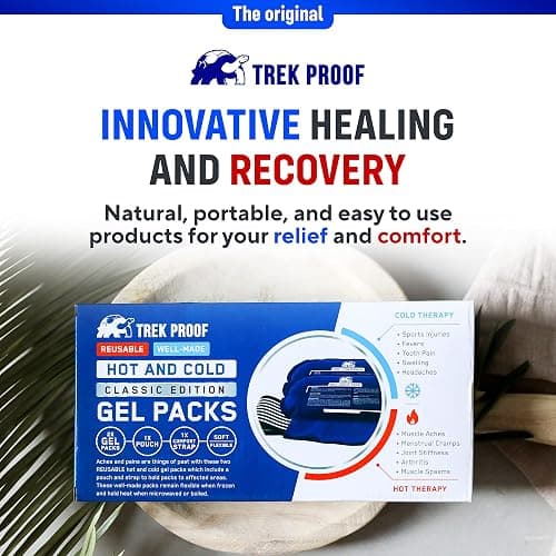 Trekproof Ice Pack (3-Piece Set) Reusable Hot and Cold Therapy Gel Wrap Support Injury Recovery, Alleviate Joint and Muscle Pain Rotator Cuff, Knees, Back & More thumbnail 7