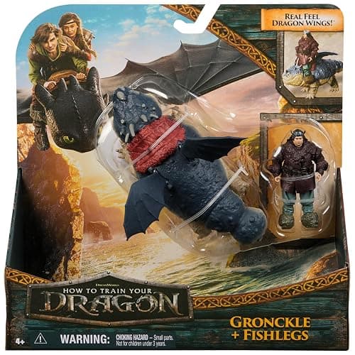 DreamWorks Dragons, How to Train Your Dragon, Gronckle & Fishlegs, Viking Duo Action Figures, Kids Toys for Boys Ages 4 and up thumbnail 7
