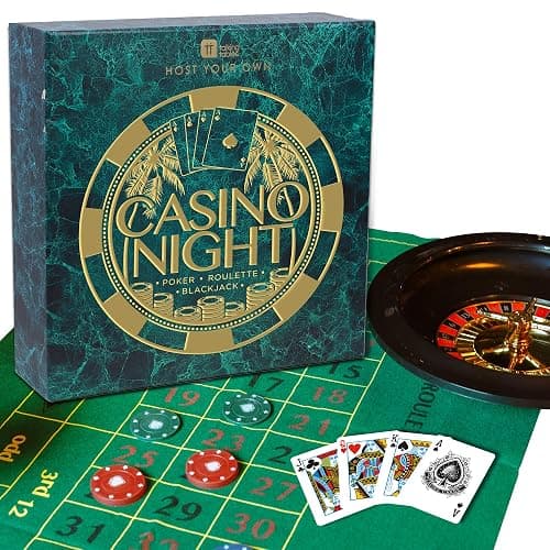 Jeu Soirée | Organisez votre propre soirée jeux | Poker, Blackjack, Roulette | Pour adultes, après les dîners, casino party, Noël, cadeau - Image 1