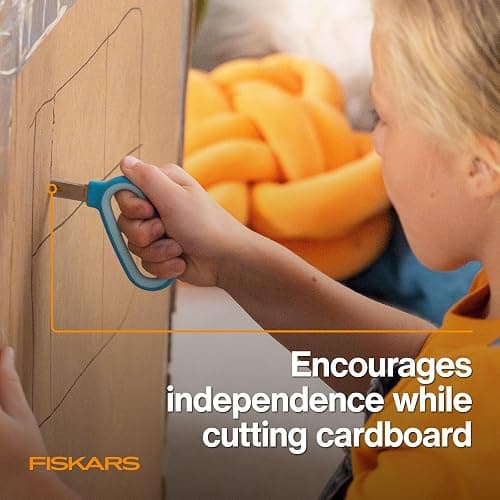Fiskars 5" Kids Cardboard Creator, Safer Cardboard Cutting Tool thumbnail 3