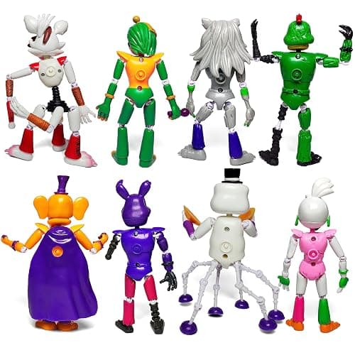 Toysvill 8 pcs Inspired by Game Five Night Toys | Ultimate Custom Night Collection | FNAF Action Figure [Withered Bonnie, Orville, Mangle, Gator, Happy Frog, Roxanne Wolf, Chica, and Music Man] thumbnail 3