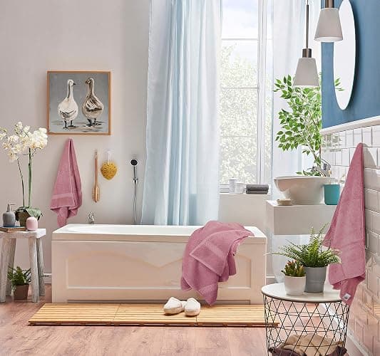 Utopia Towels 8 Piece Luxury Towel Set – Majestic Plush, Super Absorbent & Quicker-to-Dry, Thick 100% Ring Spun Cotton Towels for Bathroom, Spa & Hotel – 2 Bath, 2 Hand, 4 Washcloths, Pink thumbnail 2