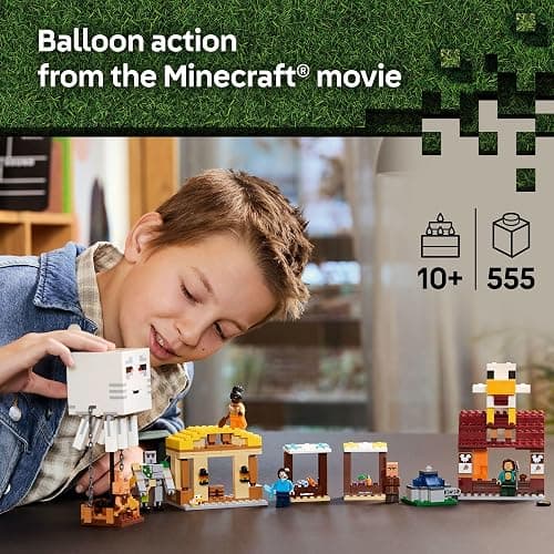 LEGO Minecraft The Ghast Balloon Village Attack- Toy Building Set for Kids, Girls and Boys Ages 10+ - Includes Steve, Natalie, and Dawn Minifigures - Birthday Gift Idea - 21273 thumbnail 2
