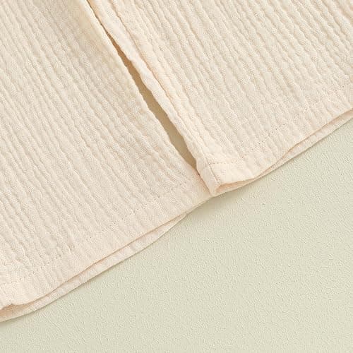 VISGOGO Infant Baby Toddler Girls Clothes Solid Color Sleeveless Camisole Linen Pants Set Baby Summer Outfits thumbnail 5