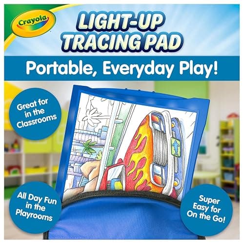 Crayola Light Up Tracing Pad - Blue, Drawing & Tracing Projector for Kids, Holiday & Christmas Gifts for Girls & Boys, Sketching Light Box Table, Toys for Kids, Ages 6+ thumbnail 11