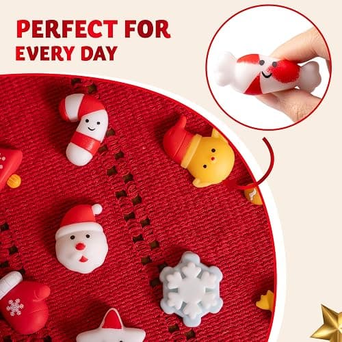 JOYIN 24 Pcs Chrismas Mochi, Fidget Toys, Mochi Toys for Boys and Girls, Kids Xmas Fun Gifts, Christmas Party Toy Gifts for Kids thumbnail 6