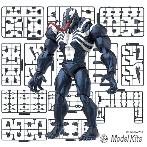 BLOKEES Champion Class - Marvel Rivals - Venom - 185 Pieces Model Kit - 6 Inch - 90 Points of Articulation - Assembly Required - No Tools - No Cutting - No Glue - No Paint - Age 14+ thumbnail 9
