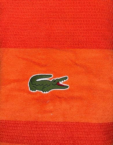 Lacoste Match Bath Towel, 100% Cotton, 600 GSM, 30"x52" (Orangeade) - Image 1