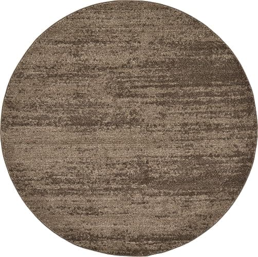 Unique Loom Del Mar Collection Area Rug - Lucille (6' 1" Round, Brown/ Ivory) thumbnail 5