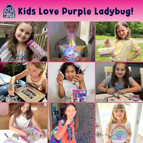 PURPLE LADYBUG Make Your Own Glitter Bracelet Making Kit for Girls - Stocking Stuffers for Kids, Gift for 6-7-8 Years Old Girl, Crafts for Girls Ages 6-8, Toy Gift for Christmas & Birthday thumbnail 5