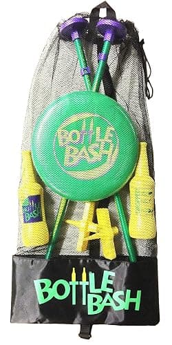 Bottle Bash Outdoor Flying Disc Game Set – Frisbee Toss Backyard and Beach Game for Family, Adult & Kids - Beersbee & Polish Horseshoes thumbnail 4