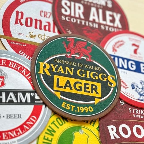 Man United Football Beer Mat Coasters - Perfect for a Gift or Present for Any Manchester United Fan (8-Pack) thumbnail 6