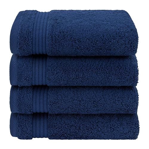 American Veteran Towel, Hand Towels for Bathroom Set of 4, 100% Cotton Turkish Hand Towel Sets Clearance Prime, Soft Hand Face Towels, Navy Blue Hand Towels thumbnail 4