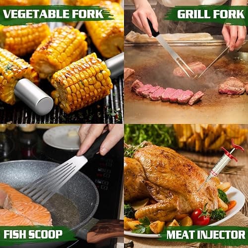 134 Pcs Griddle Accessories Kit for Blackstone - Perfect Flat Top Grill Accessories for Outdoor, Professional Round Melting Dome with Cast Iron Smash Burger Press for Barbecue. thumbnail 5
