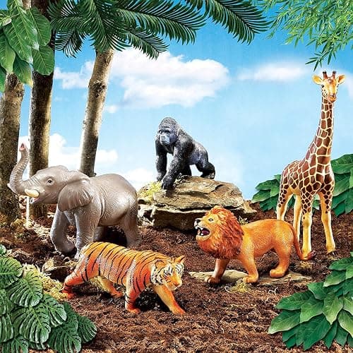 Learning Resources LER0693 Jumbo Jungle Animals, Multicolored thumbnail 4