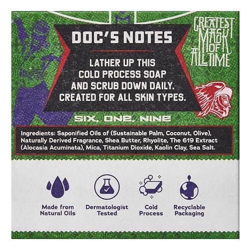 Dr. Squatch WWE Collection - Natural 4 Soap, 2 Deodorant Gift Set - Cold Process Soap with No Harsh Chemicals - Stone Cold Stunner & Mysterio Magic (6 Pack) thumbnail 5