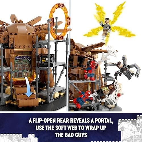 LEGO 76261 Marvel Spider-Man Final Battle Set, Recreate Spider-Man: No Way Home Scene with 3 Peter Parkers, Green Goblin, Electro, Sandman, Ned, Doctor Strange and MJ Minifigures, Collectible Model thumbnail 7