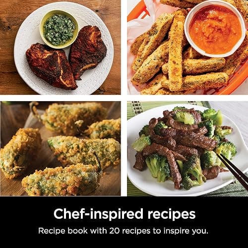 Ninja Air Fryer, Roast, Bake, Air Fry, Roast, Broil, Reheats, & Dehydrates, 4-in-1, Fries, Frozen Food, Veggies, and Juicy Meat, Less Oil, Easy Meals, Healthy Meals, Compact, 4 QT, Grey, AF101 - 4 QT thumbnail 6
