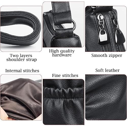 Crossbody Purse for Women Ladies Soft PU Leather Shoulder Bag Medium Roomy Handbag Fashion Tote Top Handle Satchel thumbnail 5