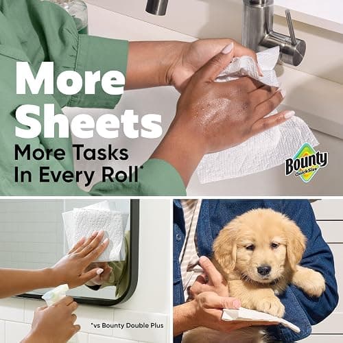 Bounty Quick Size Paper Towels, White, 8 Family Rolls thumbnail 3