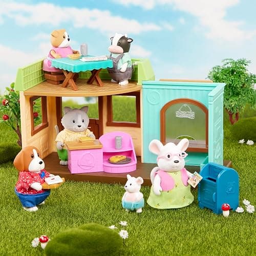 Li'l Woodzeez – The Moosicalmoo Cow Family – Set of 4 Collectible Posable Cow Figures with Storybook for Imaginative Pretend Play – Non Flocked Animal Toys for 3+ Years thumbnail 2