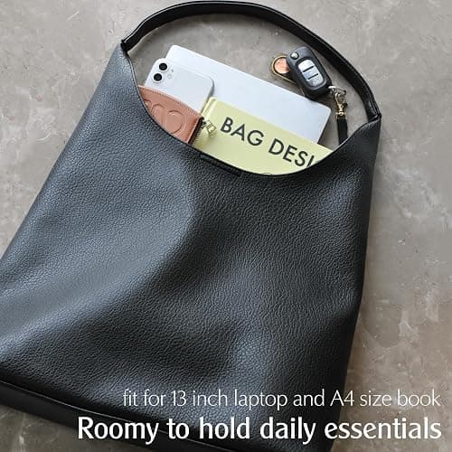 Hobo Bags for Women Soft Vegan Leather Shoulder Handbag Slouchy Tote Purses thumbnail 5